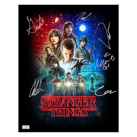 stranger things autographed poster|More.